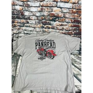 Harley‎ Davidson Panhead Motorcycles Graphic T Shirt Mens XXL Gray Roadhouse